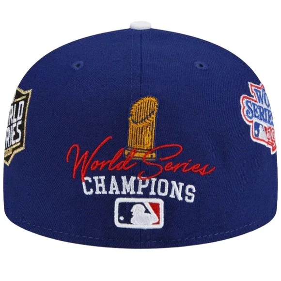 New Era Los Angeles Dodgers Championship Rings 7x 59FIFTY Fitted Hat - Picture 7 of 7